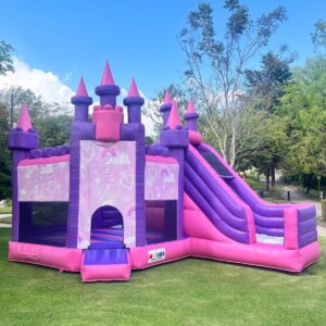Pastel Blue Bouncy Castle hire London inflatable for weddings baby showers and stylish parties