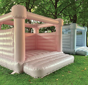 Pastel Pink Bouncy Castle Hire London inflatable for weddings birthdays and baby showers